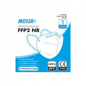 FFP2 Atemschutzmaske, Moser+, CE 2163